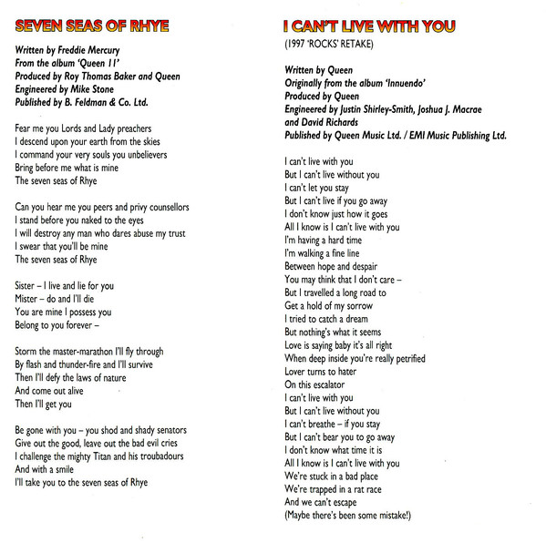 Queen  Queen Rocks : Booklet 4